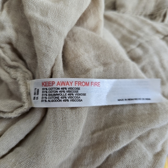 Free People Beige Textured Tunic -Size S - Picture 5 of 11